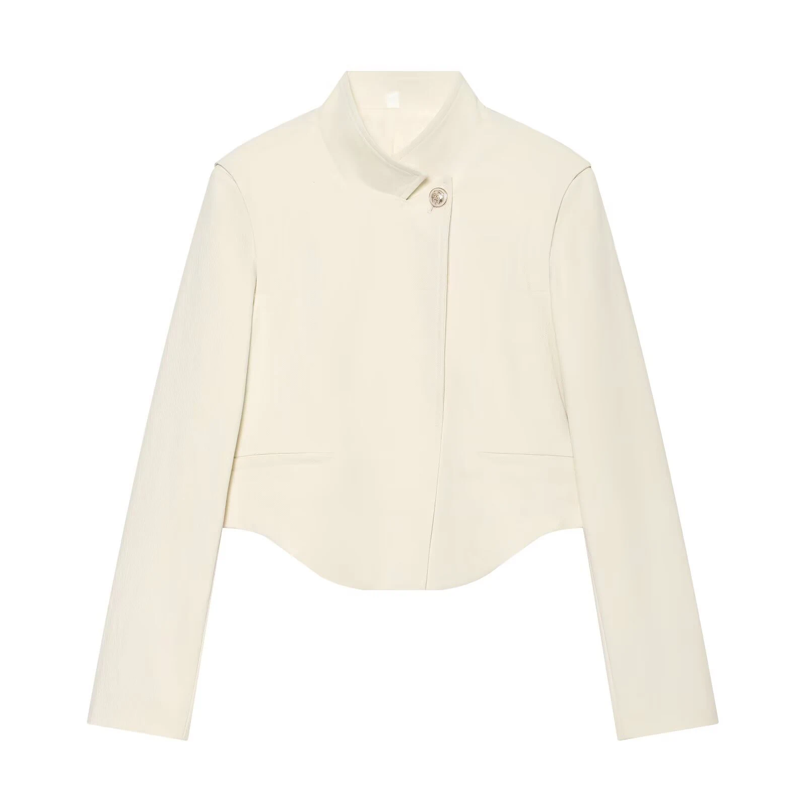 European and American style 2026 summer new women's fashion casual versatile white short suit jacket