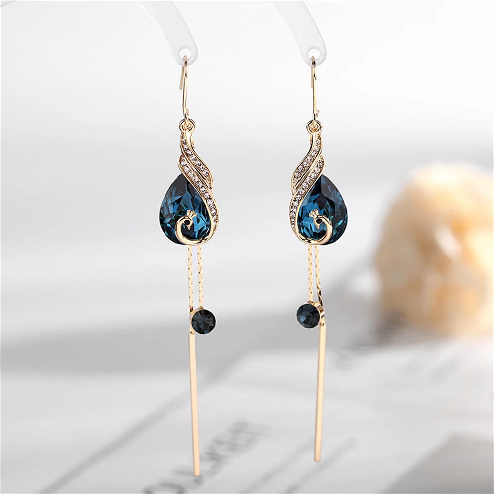 Tassel Earrings Wide Range Of Use Long Hanging Peacock Phoenix Earrings Earrings Long Earrings Collocation Fashion Repeated Use