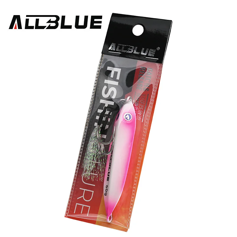 ALLBLUE SEABLUE Metal Slow Fishing Jig Cast Spoon 60G Artificial Bait Shore Casting Jigging Metal Bass Lure Tackle
