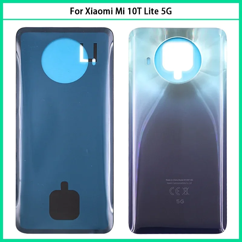 New For Xiaomi Mi 10T Lite 5G Battery Back Cover 3D Glass Panel Rear Door Glass Mi10T lite Housing Case With Adhesive Replace