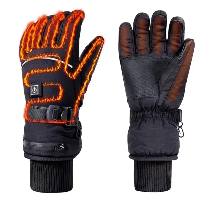 Airo Women's Winter Waterproof Ski Gloves USB Electric Heated & Rechargeable for Motorcycle Riding