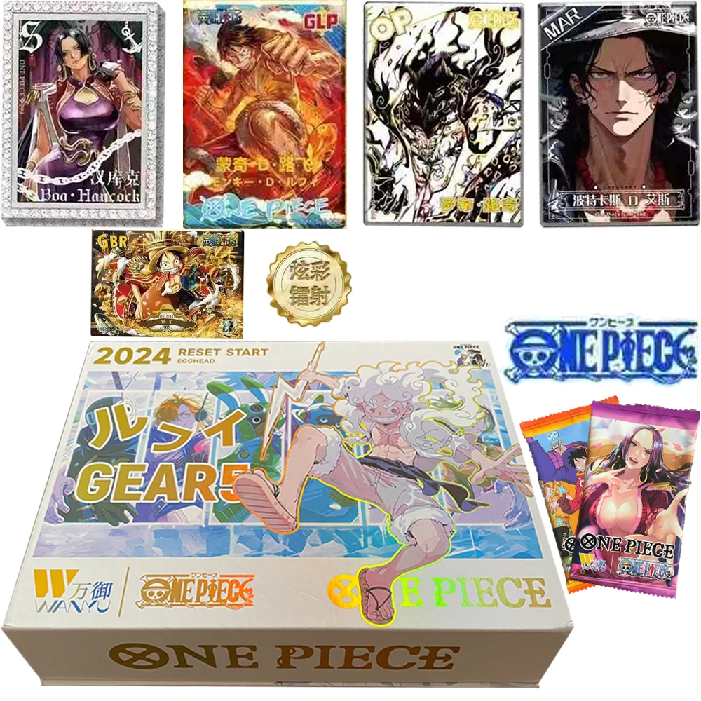 ขายส่งใหม่ One Piece คอลเลกชันการ์ด Wanyu การผจญภัยของ Egghead Island Luffy Zoro Nami Chopper Franky แฟลช SsS ZR ของเล่น