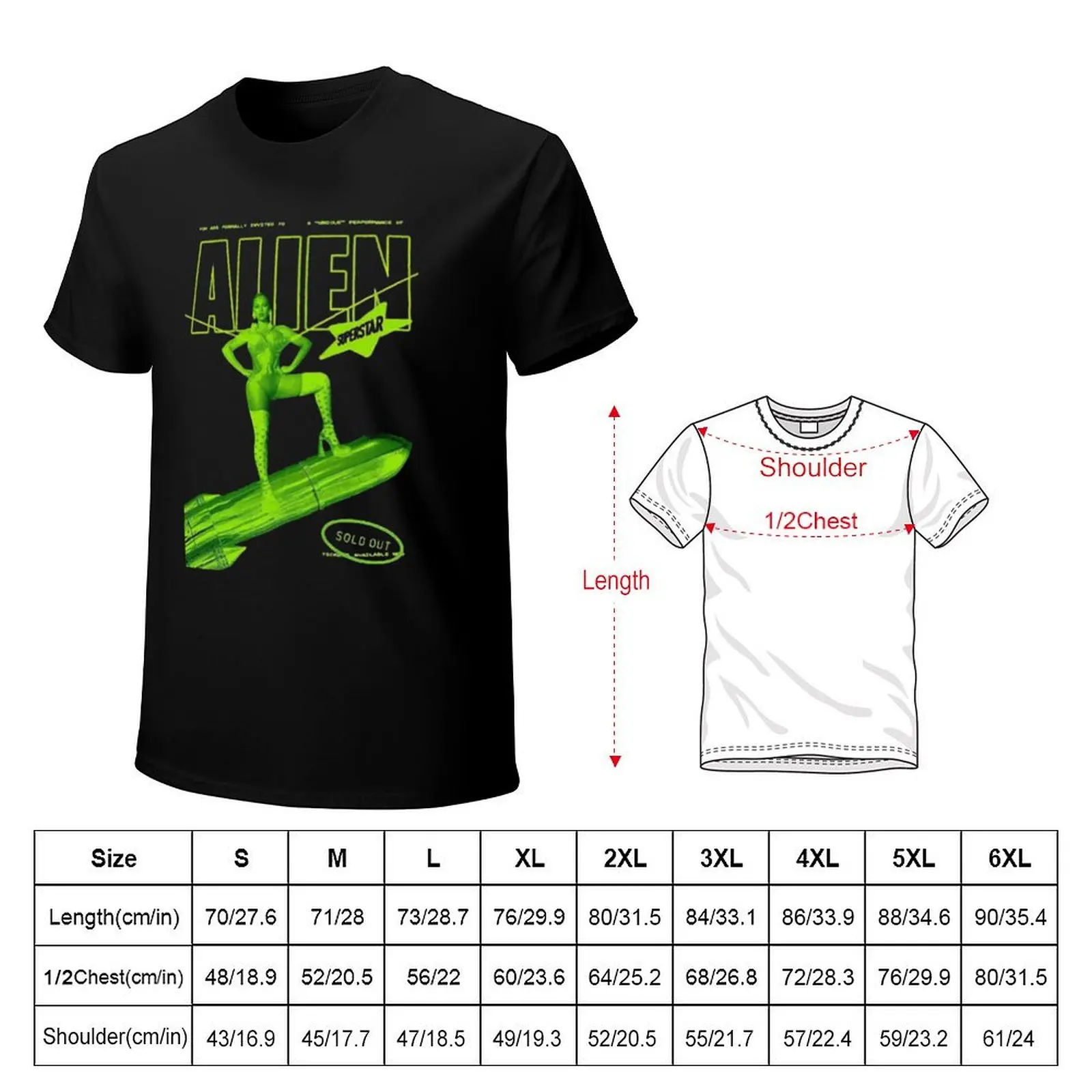 Renaissance World Tour Merch Alien Superstar T-Shirt Casual Minimalist Short Sleeve Top