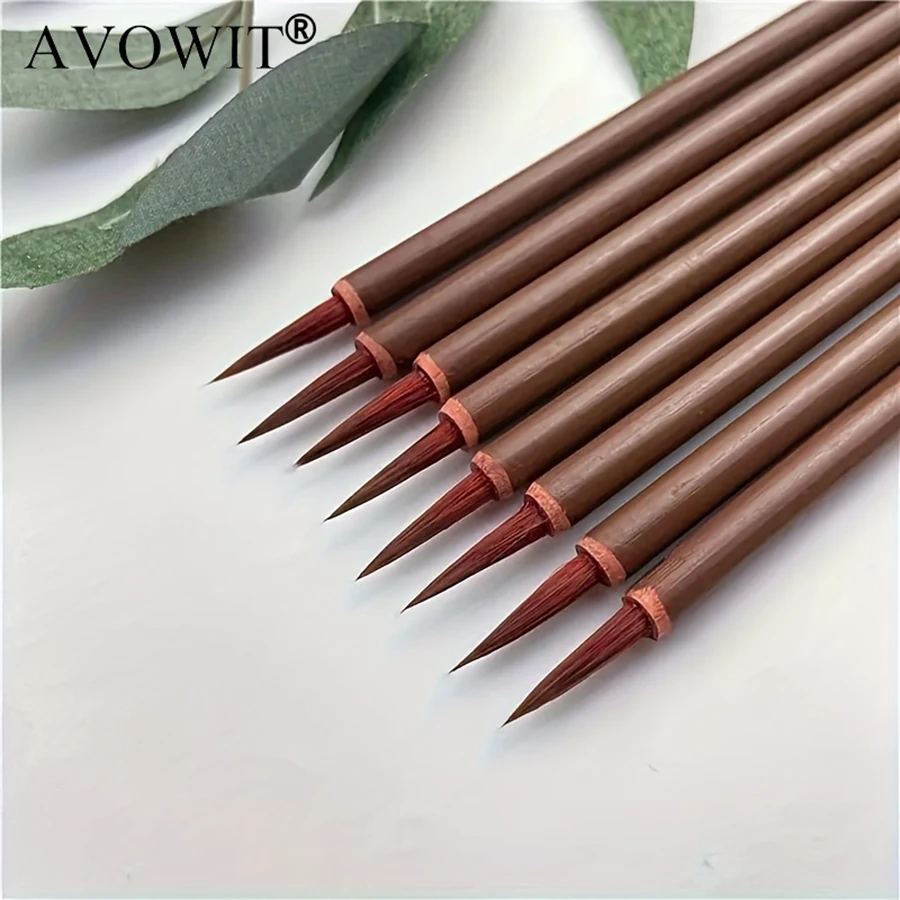 Bolígrafo de dibujo de detalles hecho a mano, pincel para cepillar, pincel de acuarela, bolígrafo de gancho ultrafino, pincel de acuarela, 5/10 Uds.