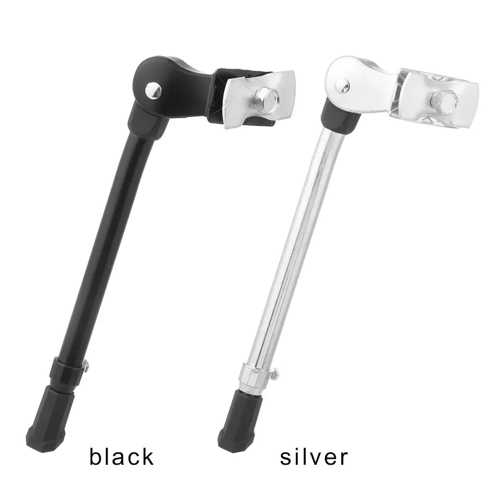 Heavy Kick Stand Duty Adjustable Mountain Bike Bicycle Cycling Prop Side Rear Alloy Kick Stand Bicycle Parts Sports Black Silver