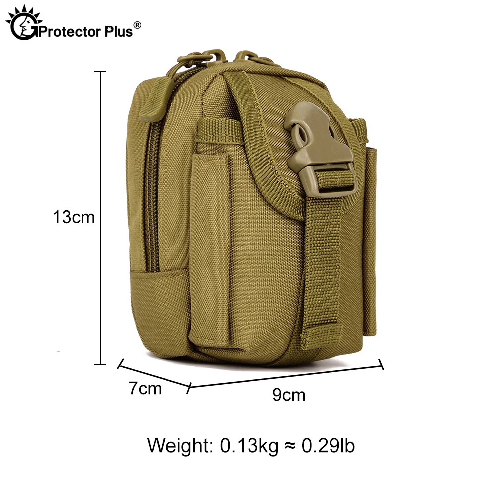 PROTECTOR PLUS Tactical Molle Pouch Outdoor Sport Belt Waist Pack Bag Waterproof Civilian Fanny Pocket  Camping Hiking