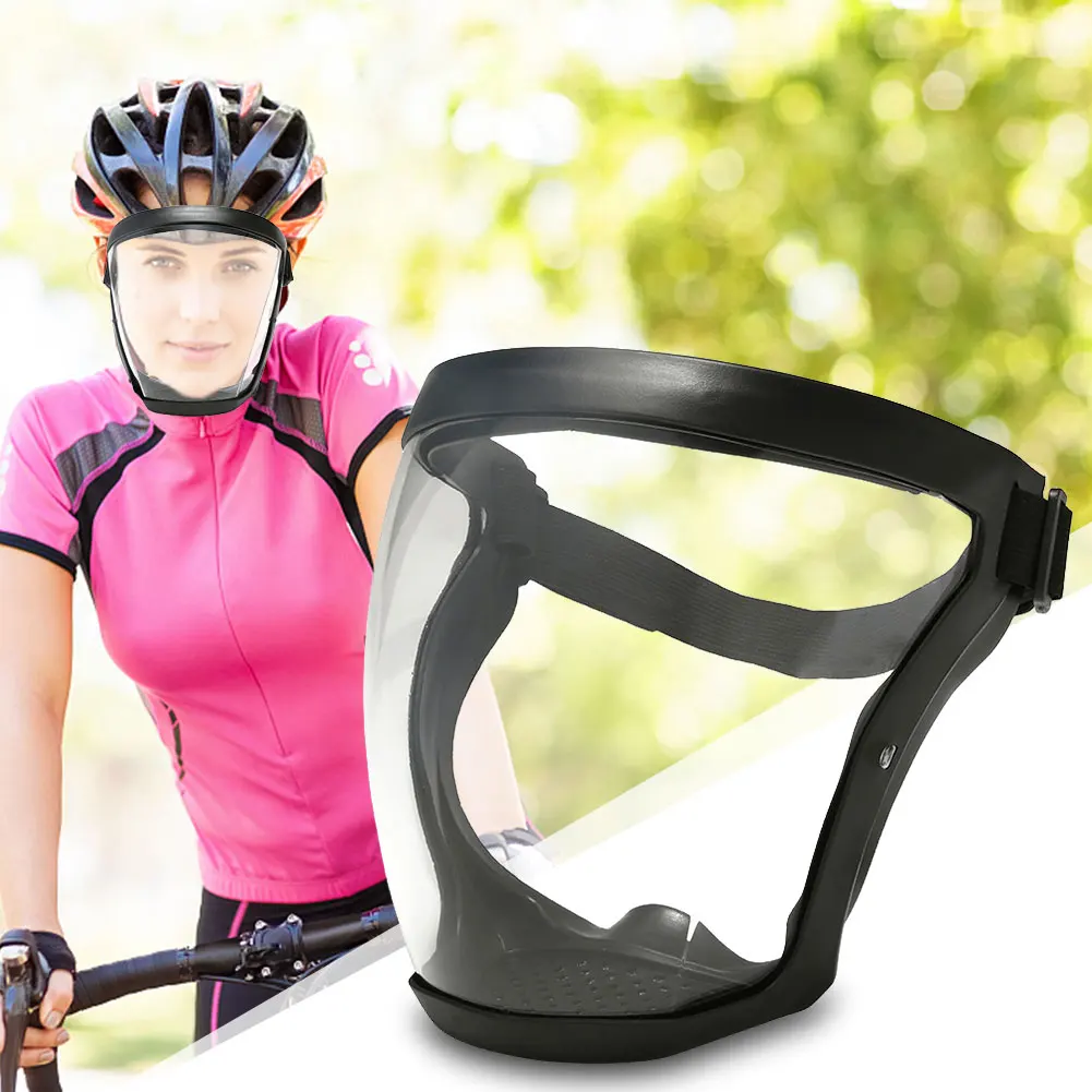 قناع حماية من الرذاذ لكامل الوجه، معدات حماية الوجه الآمنة المضادة للضباب مع فلترين لقص العمل في المختبر والبستنة #3