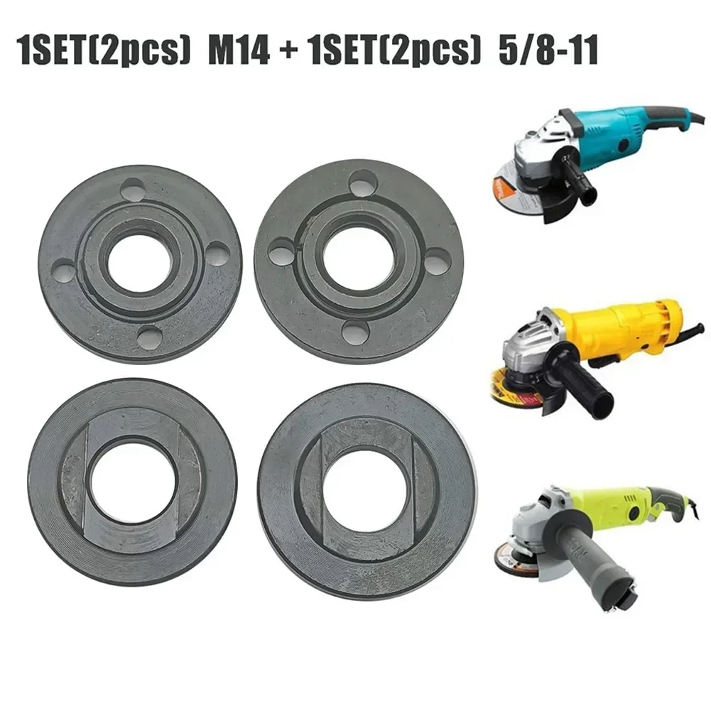 Angle Grinder Disc Holder Nuts Set Thread Replacement Angle Grinder Inner Outer Flange Nut 5/8-11 M16 2PCS