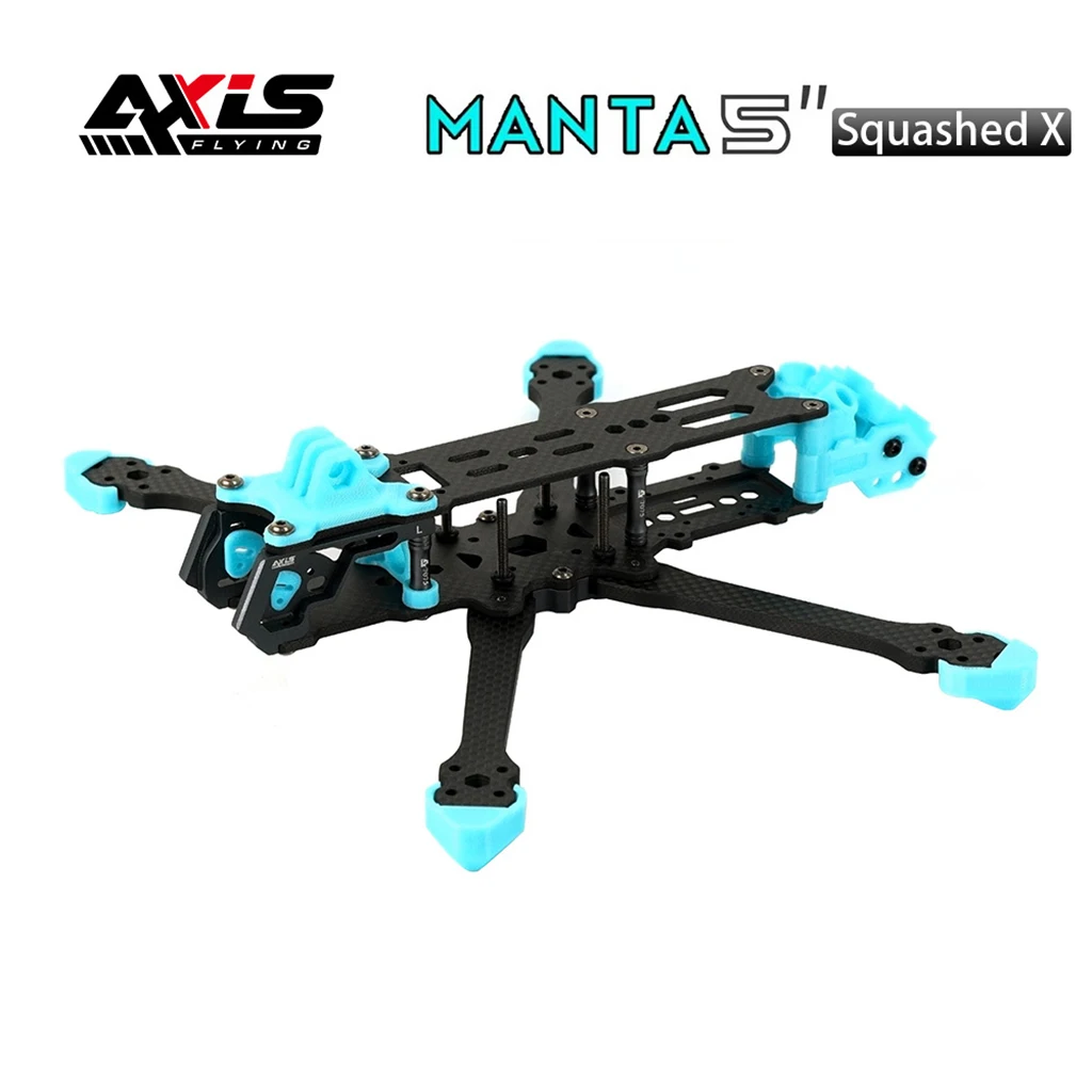 

Axisflying MANTA5" 2.0 5inch FPV Freestyle Squashed X/Ture X Frame Kit for O3 Air Unit HD Long Range RC FPV Drone Quadcopter