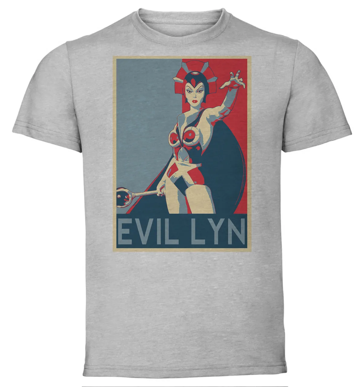 

T-Shirt Unisex Grey Propaganda Masters of The Universe Evil Lyn