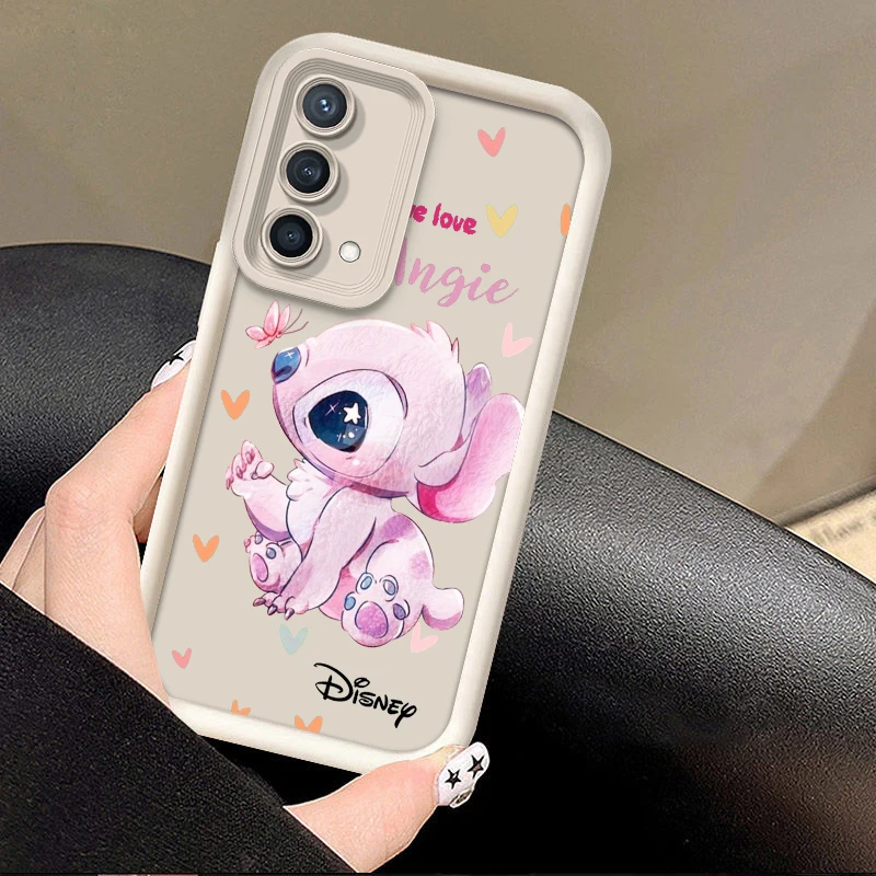 Disney Angie Stitch For Reno X5 X3 10 8T 7Z 6 5 Pro Plus Pro 4G 5G Eye Ladder Phone Case