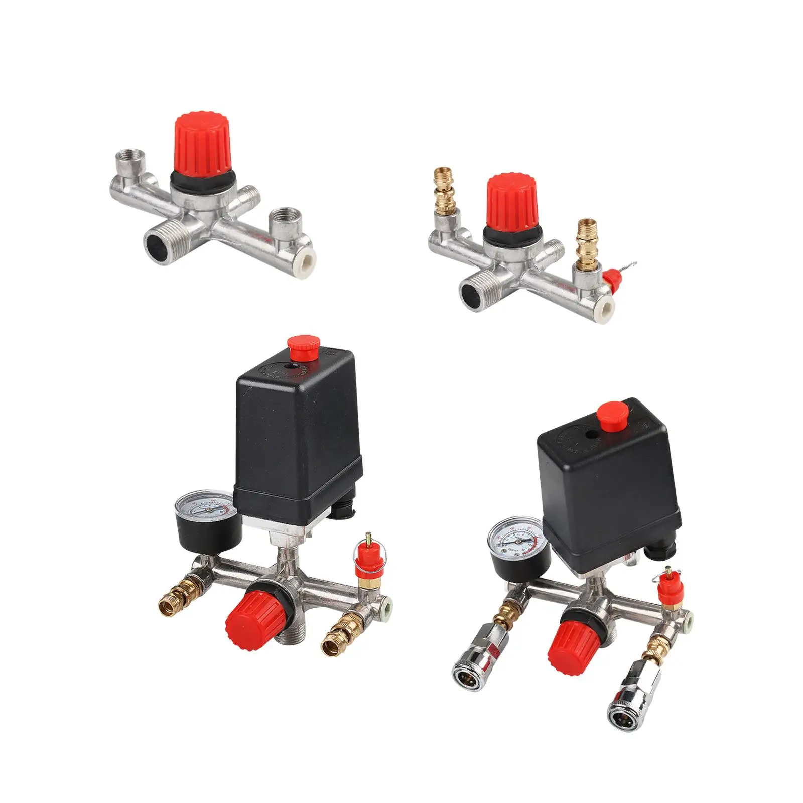 Air Compressor, Double Outlet Tubes Alloy Air Compressor Switch Pressure