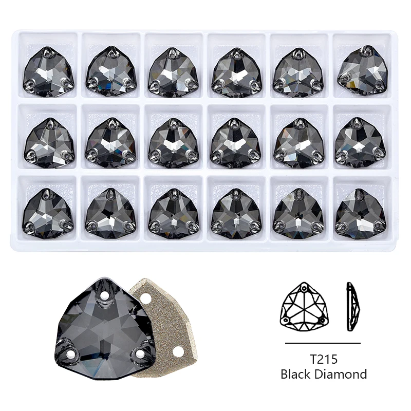 BOBOHOO AAAAA Fat Trilliant K9 Glas-Applikationssteine, Kristall AB, flache Rückseite, zum Aufnähen, für Kleidung, Taschen – Detail 11