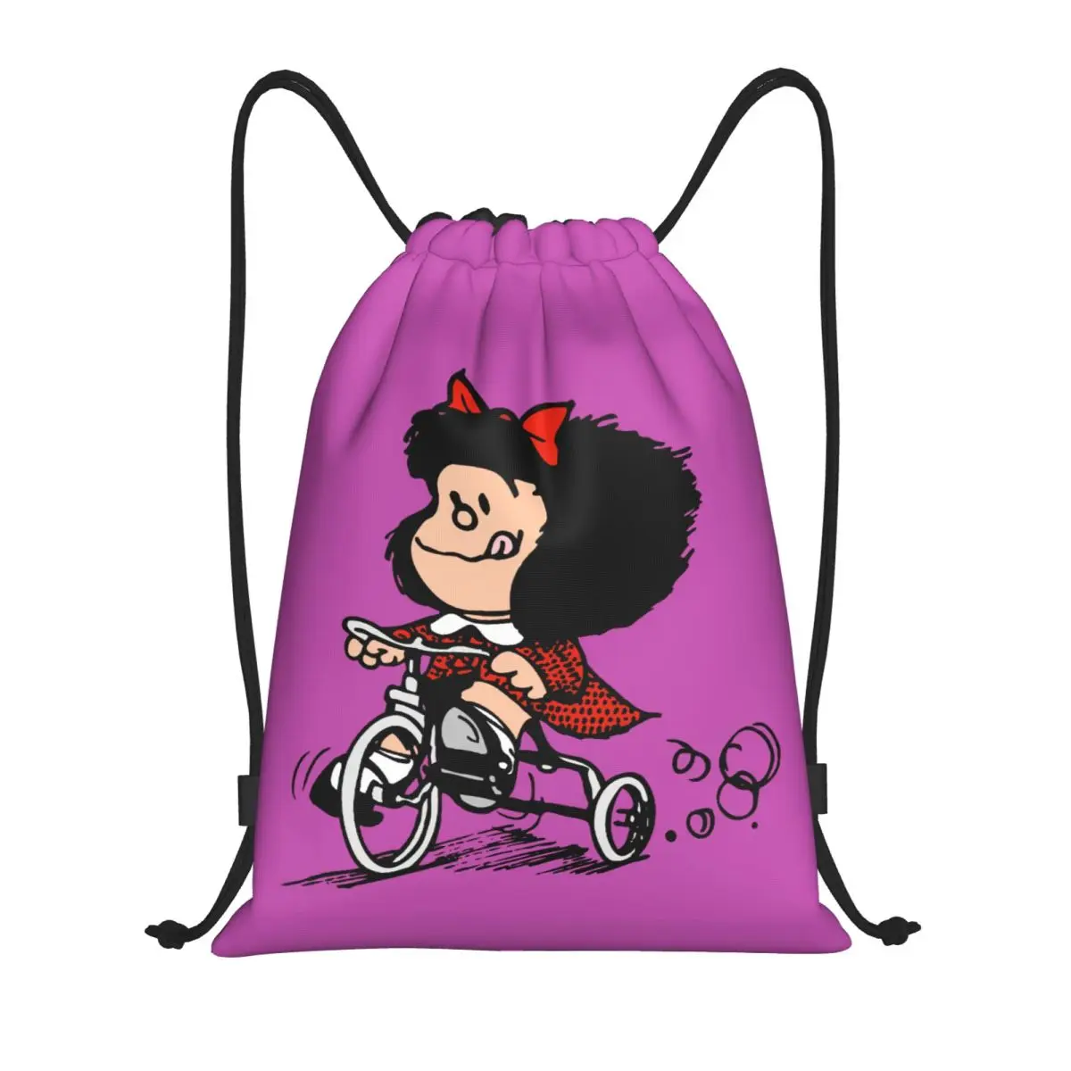 Mafalda Argentine Cartoon Quino Comic Drawstring Bag Men Women Portable Sports Gym Sackpack Training Storage Backpacks