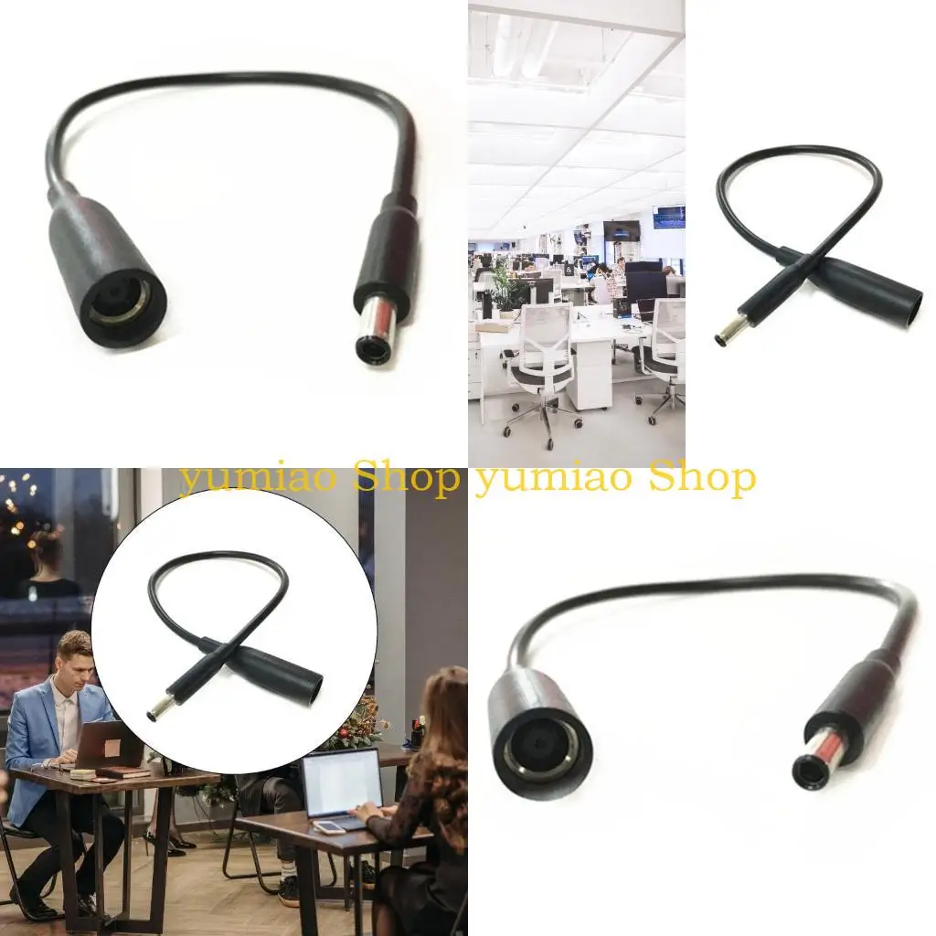 

587B Laptop Power Cable DC7.4mm x5mm Female to 4.5mm x3.0mm Male Connector Power