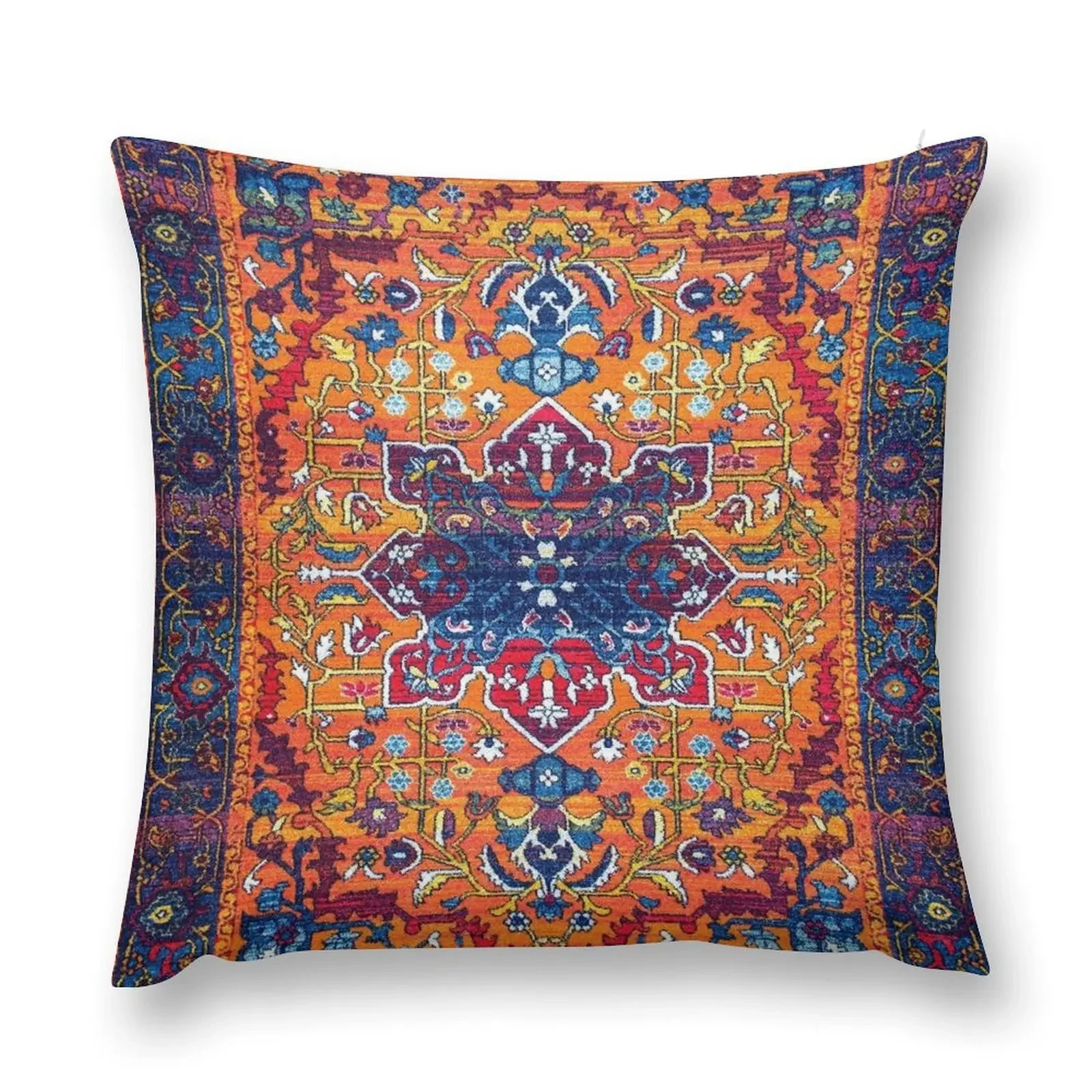 Saffron Splendors: Vintage Berber Atlas Moroccan Design Throw Pillow Couch Pillows Pillow Cases pillow