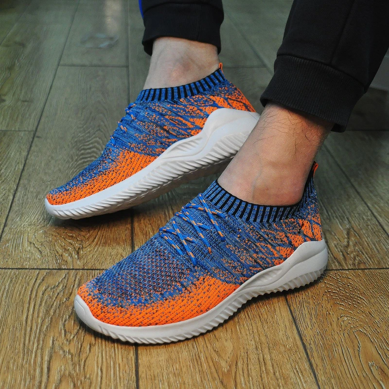 

2025 Новая мужская повседневная обувь, дышащая уличная обувь для бега, легкая мужская вулканизированная обувь на шнуровке, трендовая мужская обувь больших размеров