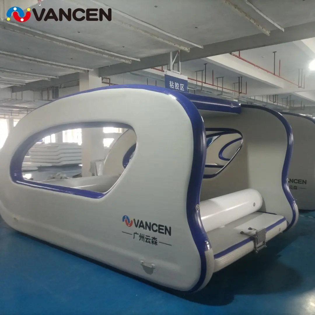 

3m/4.5 m Solar Floating Inflatable Electric Yacht Boat Island Inflatable Catamaran Come With Motor