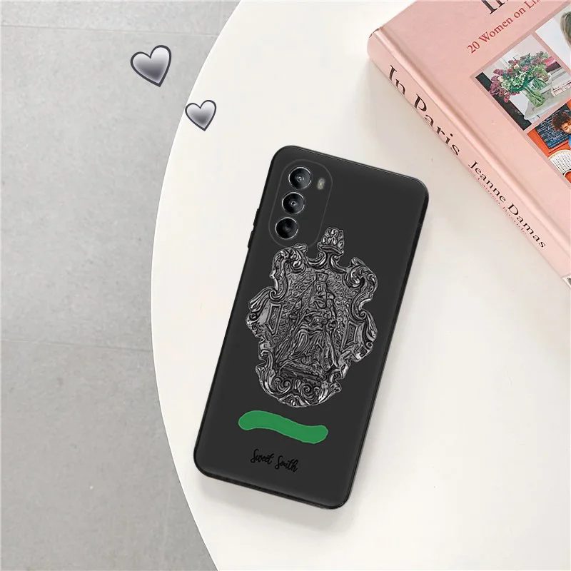 Black Matte Phone Case for Motorola Moto G50 G73 G53 G72 G52 G30 G31 G60 G71 G22 G9 Christ Church Badge Flag Artg Soft Cover