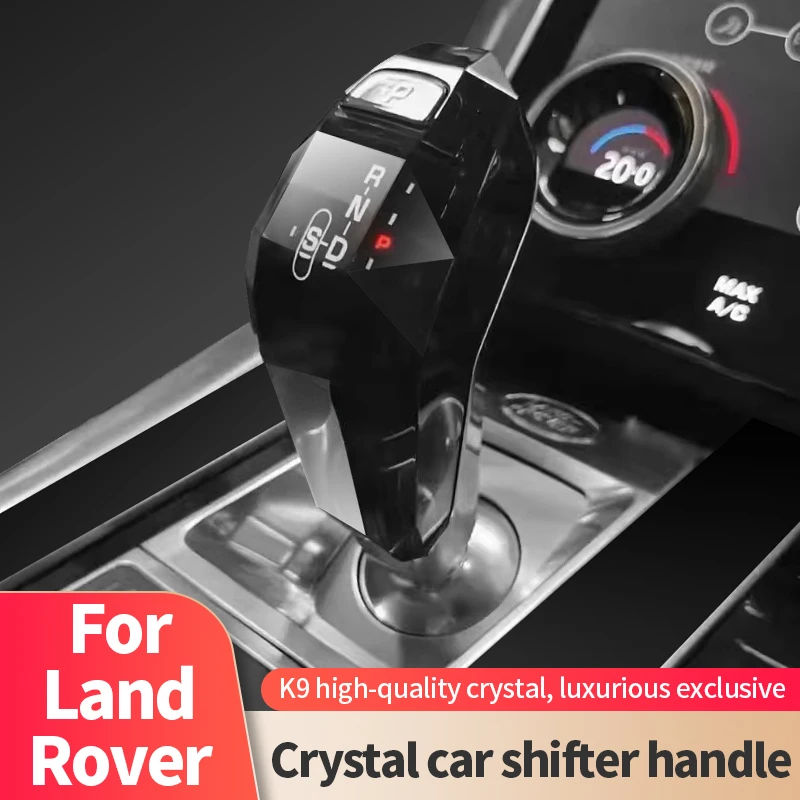 Crystal Gear Lever Handle Stick Head Replacement Cover For Land Rover Discovery Sport Range Rover Sport Evoque Jaguar XEL F-TYPE