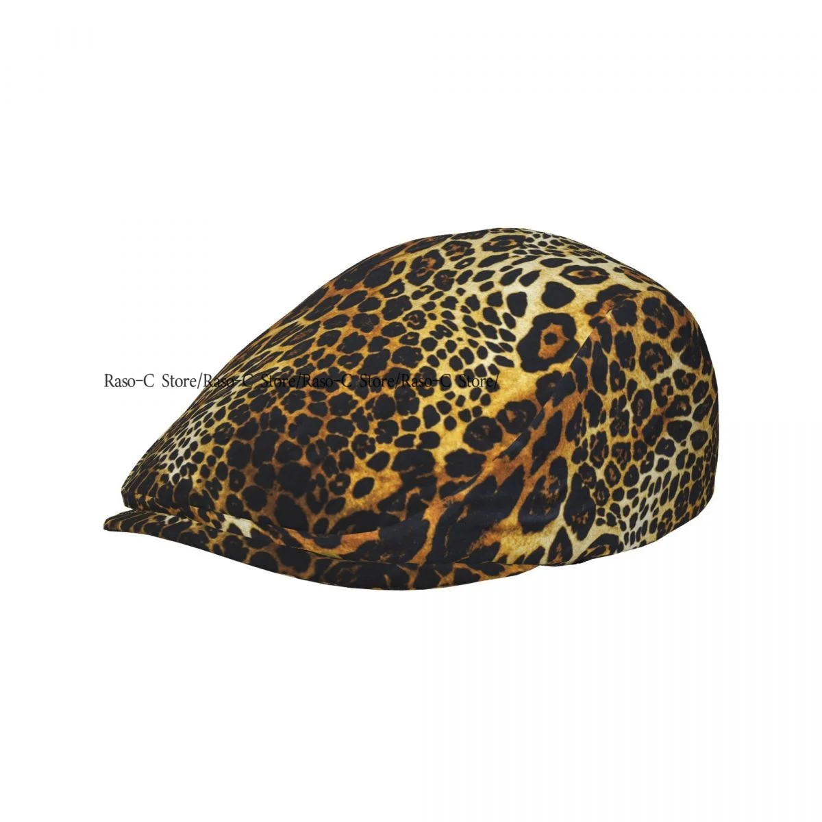 Spring Summer Adult Flat Cap Leopard Skin Background Unisex Newsboy Ivy Cap Light Thin Forward Beret Outdoor Hat