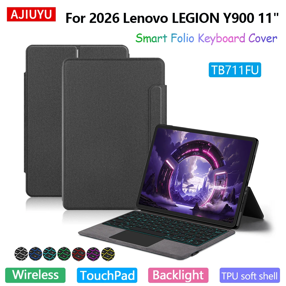 Touchpad Backlight Keyboard Case For Lenovo LEGION Y900 11 Inch 2026 TB711FU Tablet Protective Case Magic Smart Keyboard Cover