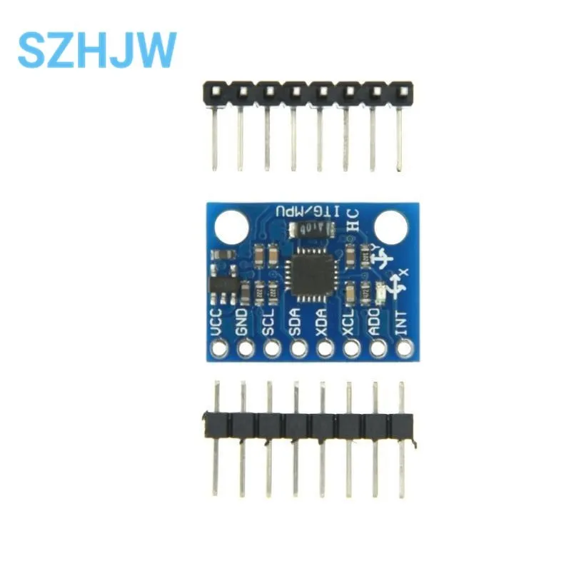 1 conjunto de sensores giroscópicos analógicos iic i2c tablete mpu6050 3 eixos + módulo acelerômetro 3 eixos para arduino com pinos 3-5v dc