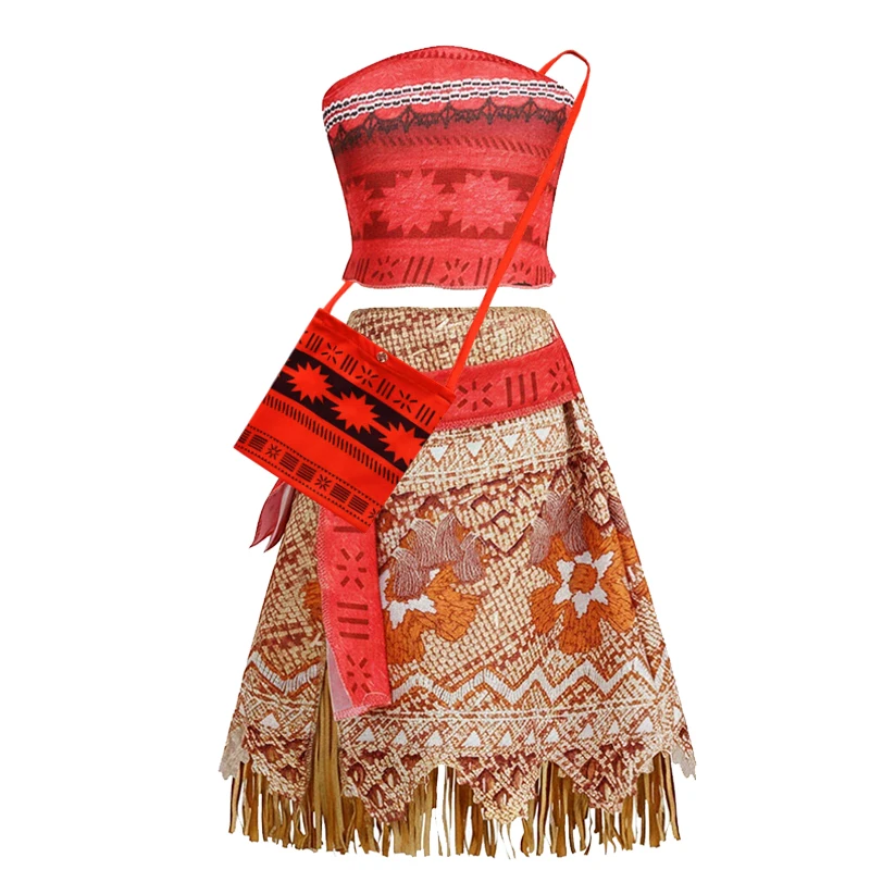 2026 One-shoulder Moana Girl Cosplay Vaiana Princess Dress Adventure Clothing Beach Carnival Party Birthday Clothes for 1-12Yrs - view 2