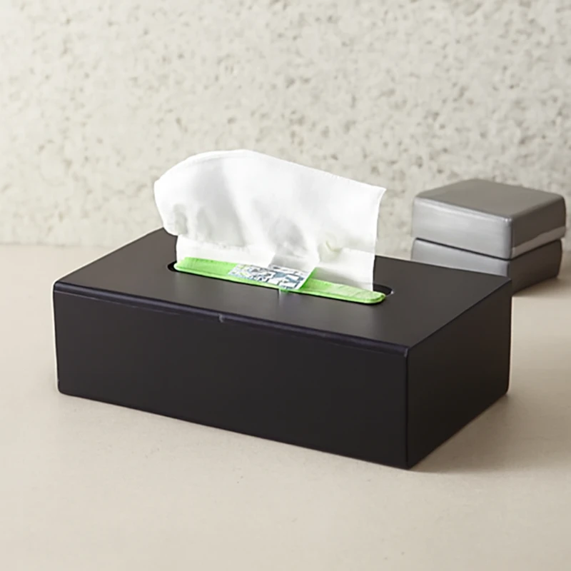 

Matte Black Stainless Steel Tissue Box Napkin Dispenser Nordic Minimalist Desktop Holder for Home Cafe Restaurant