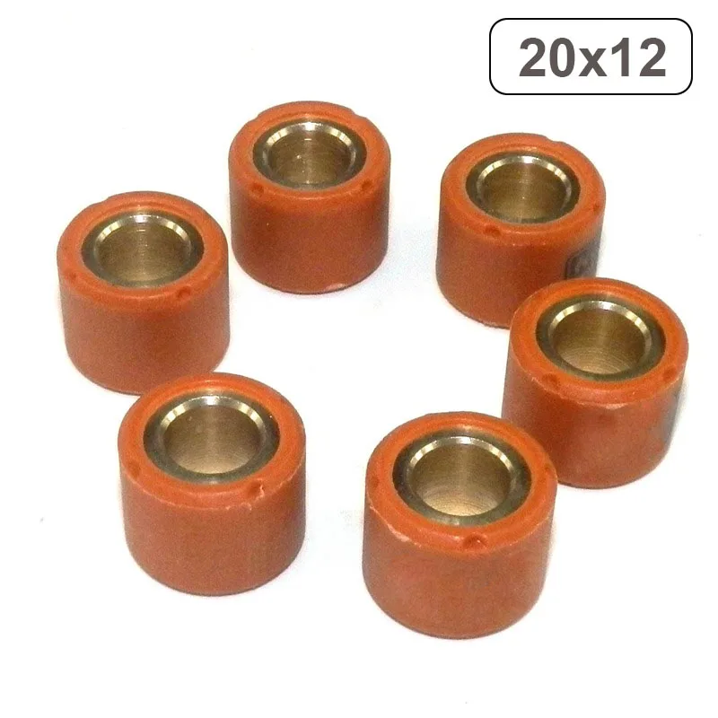 성능 가변기 롤러 무게 20mm x 12mm, 7g 8g 9g 10g, BWS125 GTR 스쿠터 오토바이 부품 20x12, 6 개 팩 