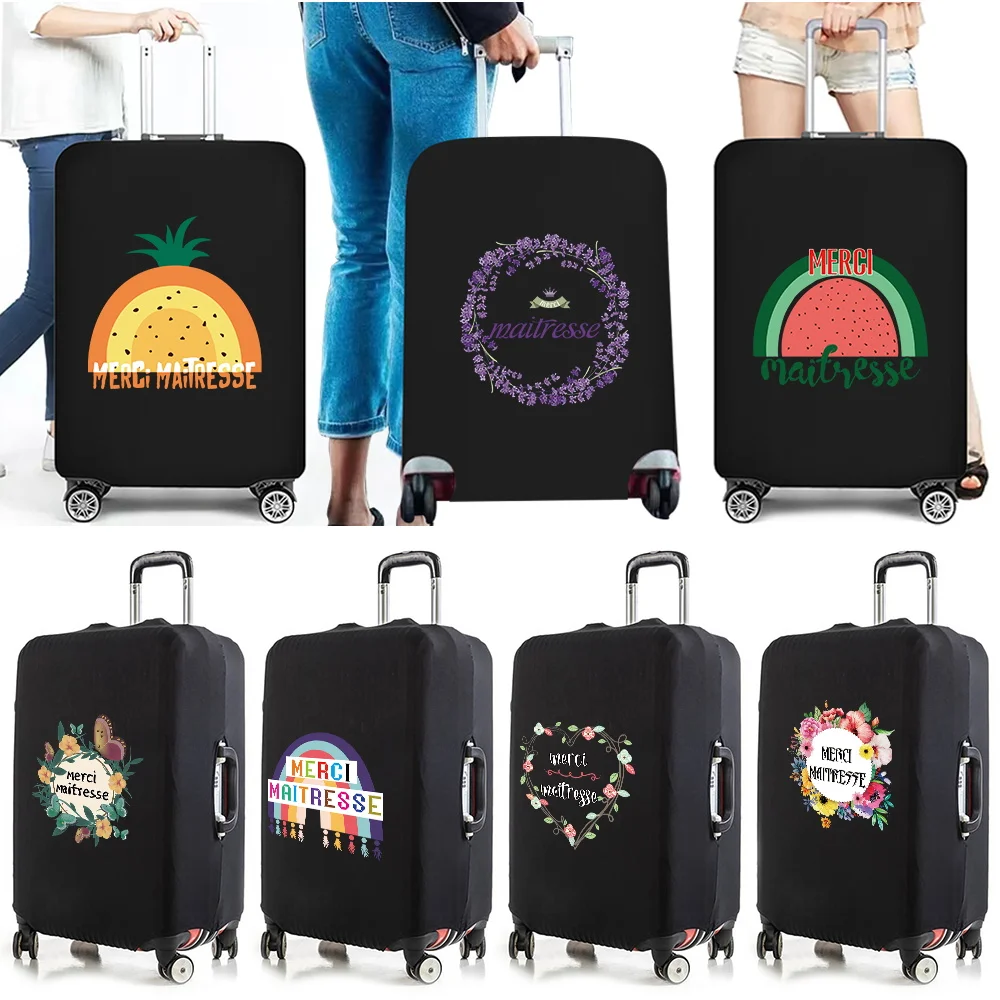 

Travel Suitcase Case Protective Cover Maitresse Print Traveler Essentials Accessories Elastic for 18-32 Inch Dust Luggage Covers