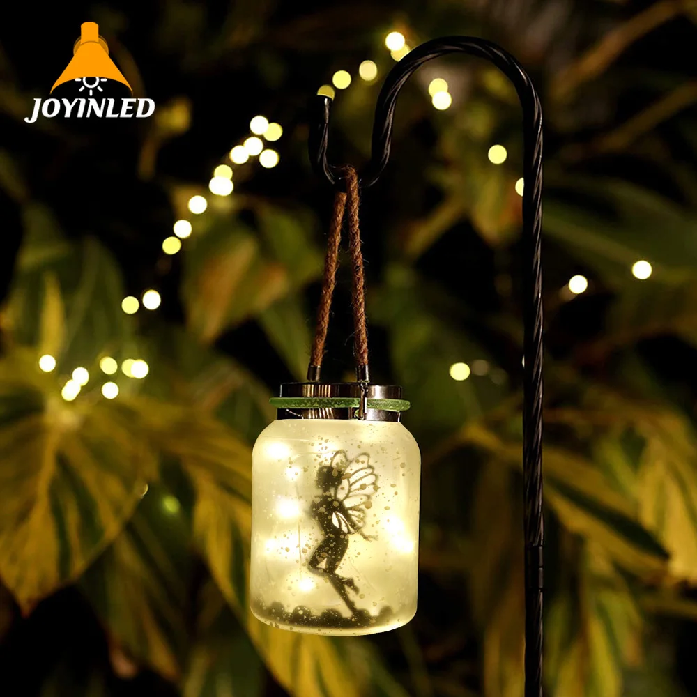 

Fairy Light Solar Lantern Frosted Glass for Mason Jar Lid Changing Garden Decor Christmas Lights Outdoor Wedding Decor