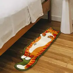 Cat Bedroom Mat Funny Soft Cute Machine Washable Floor Mat Animal Shaped Rug for Indoor Living Room Kitchen Entryway Hallway