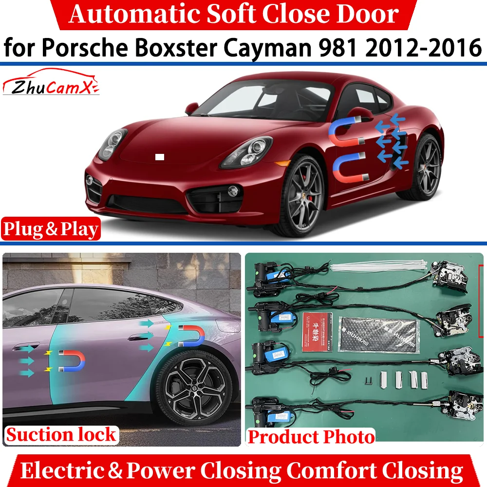 

Автоматический доводчик дверей для Porsche Boxster Cayman 981 2012-2016: электрический, комфортный, плавное закрывание, присоска-фиксатор