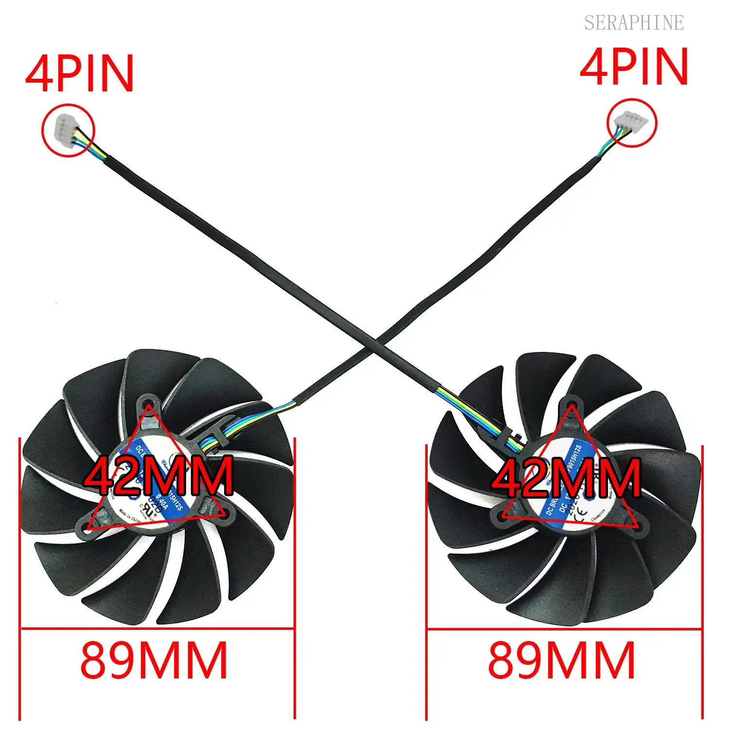 NEW 89MM 4PIN GA92S2U RTX 3060 Twin Edge GPU Fan，For Geforce ZOTAC RTX 3060 3060TI Twin Edge Video Card Cooling Fan