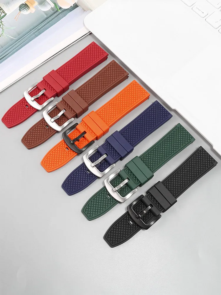 Fluorororubber Watch Strap Is Suitable for Patek Philippe Pilot 7234R 5205R-011 5370 Series Accessories Men