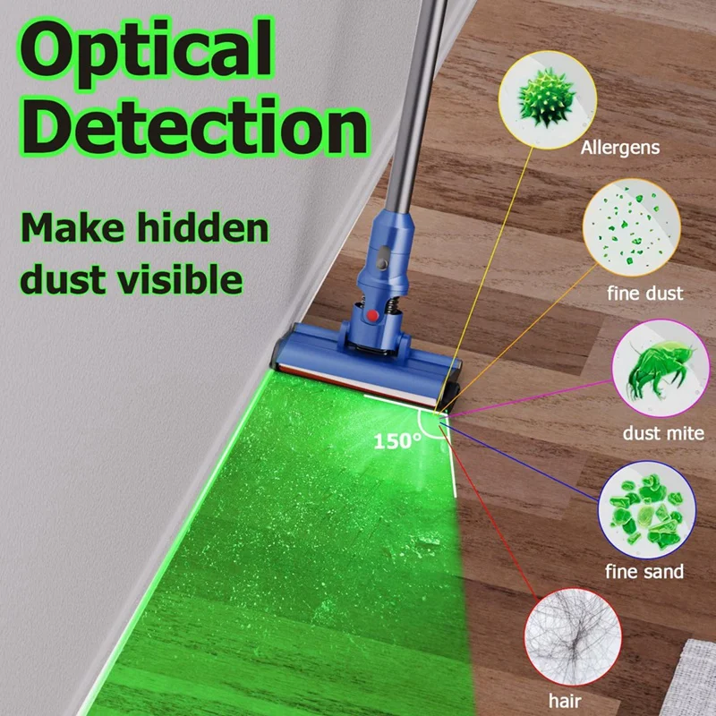 4 pezzi aspirapolvere Display antipolvere lampada a LED accessori per aspirapolvere universali illuminatore per polvere polvere/peli di animali domestici visibili