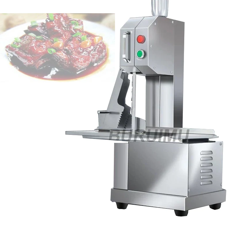 Desktop Bone Sawing Machine 850W Bone Saw Machine Frozen Meat Cut Machine Commercial Trotter/Ribs/Fish/Meat/Beef Machine