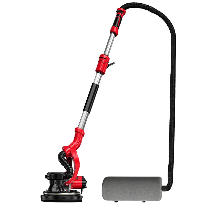 225MM wall grinder wall putty grinder sandpaper machine self-vacuuming long pole wall grinder with lamp
