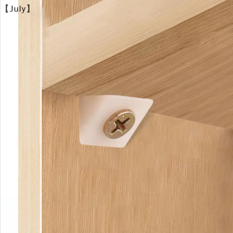 ❄Julyṁ100 pz Cunei per rammendare mobili Cassetto Fondo cadente Riparazione Staffa angolare fissa con viti autofilettanti