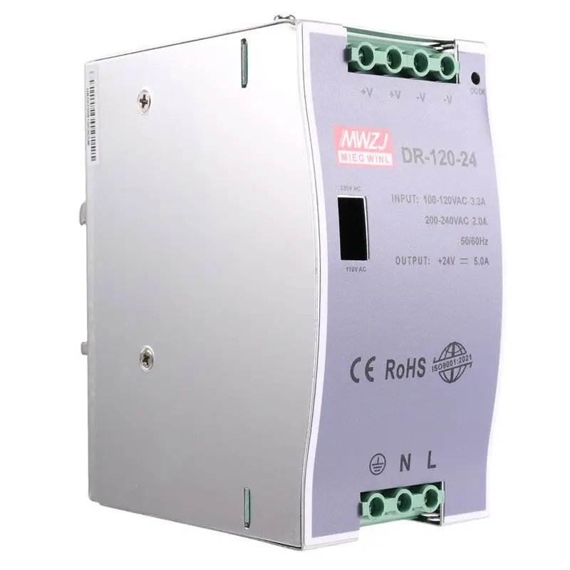LXYB18B DR-120-24 120W Industrial Grade Rail Power Supply 24V5A Switching Power Supply Rail Mounting Switching Power Supply