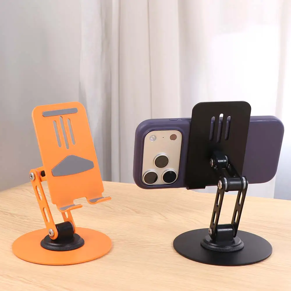 360 ° Rotating Adjustable Phone Holder Metal Adjustable Mobile Phone Holder Stand Portable Folding Table Cell Phone Stand