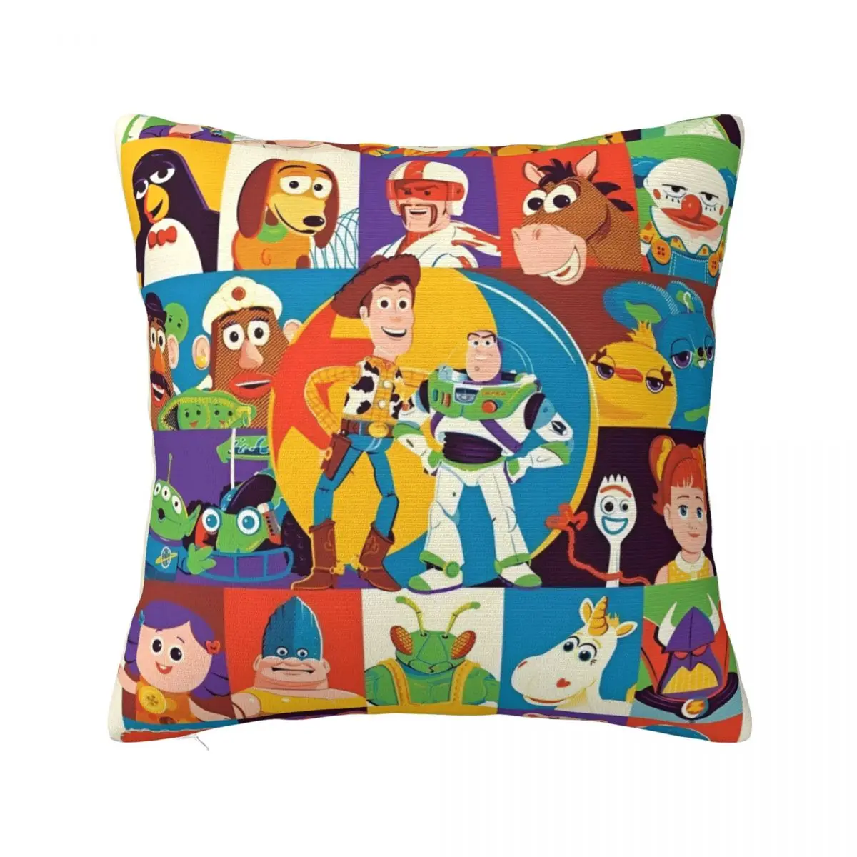 Toy Story Cartoon Cute Pillowcase Printing Polyester Cushion Cover Decor Adventure Film Throw Pillow Case Cover Home Square 40cm