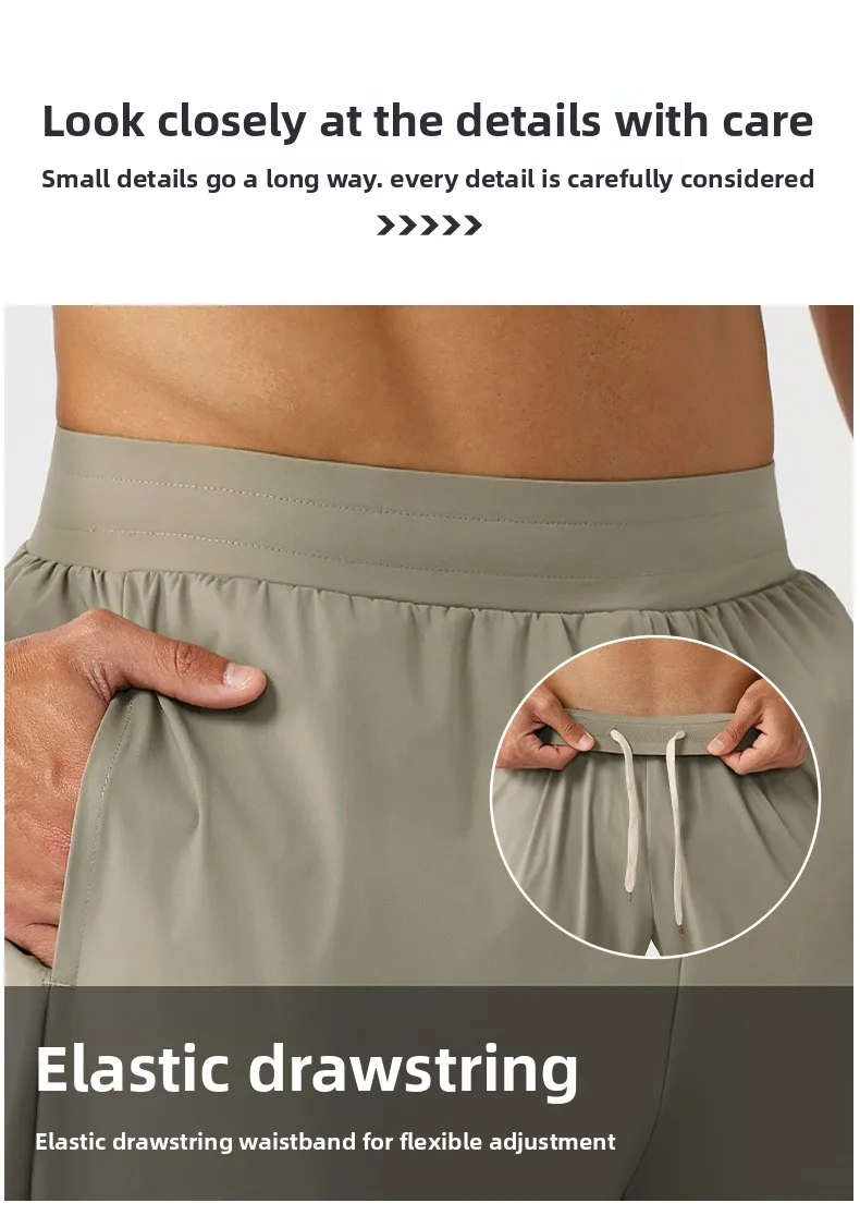 Herren Sport-Freizeit-Jogginghose Schnelltrocknend Atmungsaktiv für Fitness und Laufen Outdoor Dehnbare und Locker Sitzende Trainingshose – Detail 11