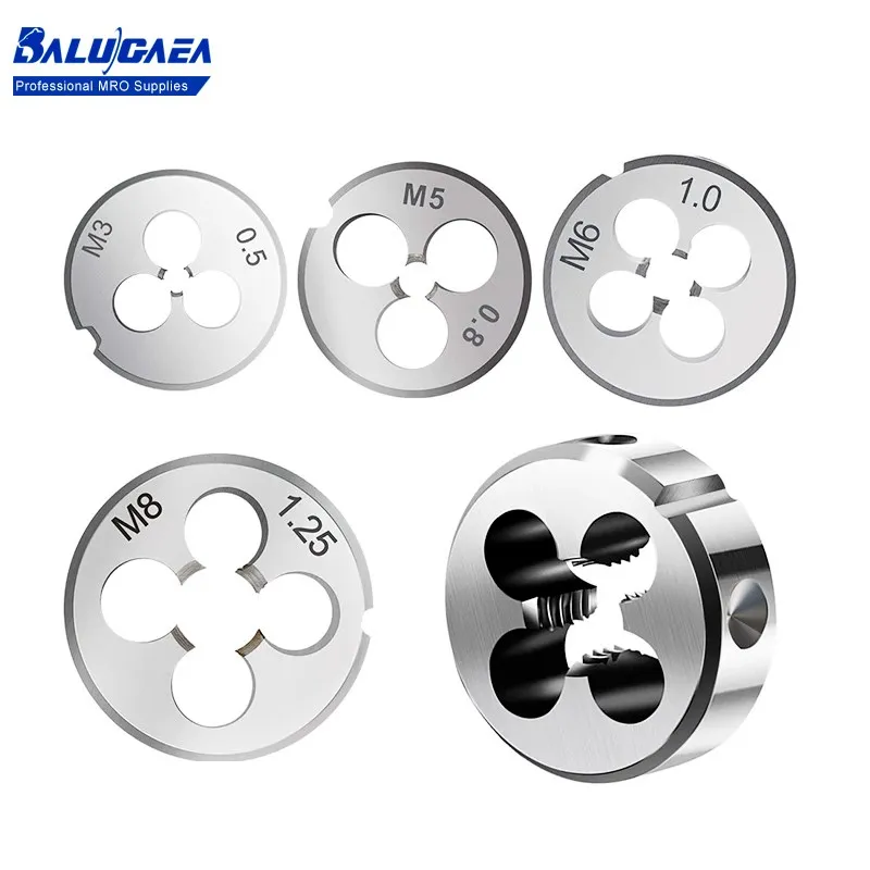 Thread Die Right Hand Metric Round Die Alloy Steel Threading Die Metal Cutting Tools M1 M2 M3 M4 M5 M6 M8 M10 M10 M12 M14