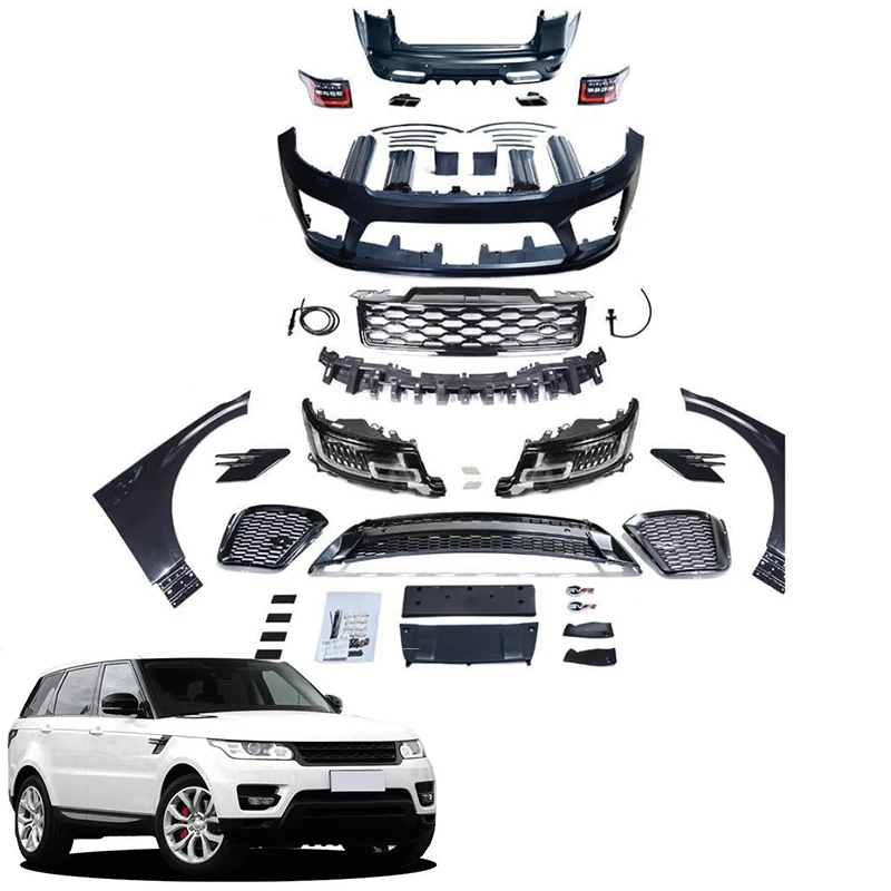 High Quality Sport 2014 Upgrade 2018 SVR Body Kit Car Bumper Facelift for  Body Kit Head Light