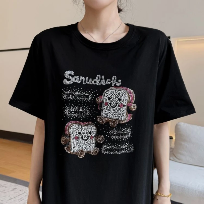 الصيف امرأة تي شيرت س الرقبة ميدي فستان Vestidos رداء Elbise فضفاض حجم كبير المرقعة مطوي هيم قصيرة الأكمام فساتين طويلة