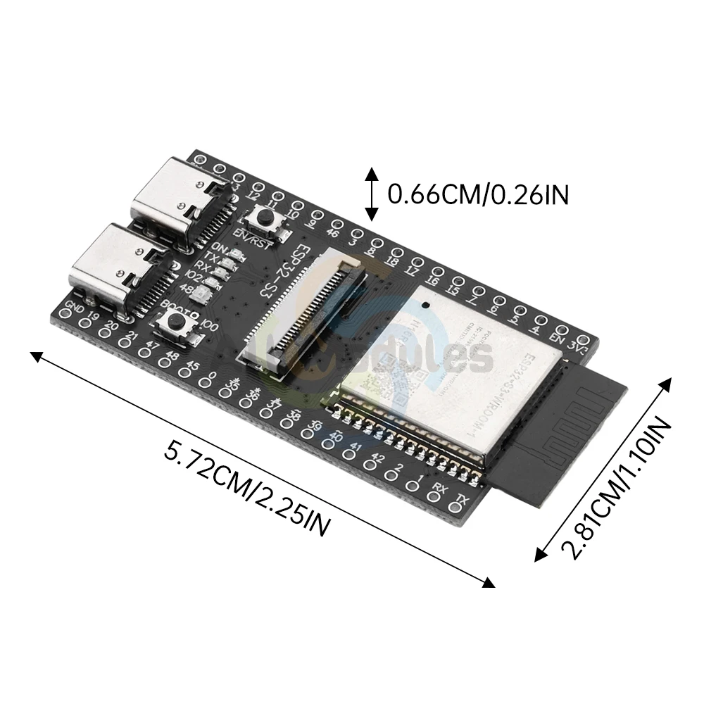 Imagem -03 - Placa de Desenvolvimento Wroom Cam Esp32-s3 Wifi Módulo Bluetooth a Bordo Esp32-s3-wroom1 N16r8 Interface Dual Tipo-c