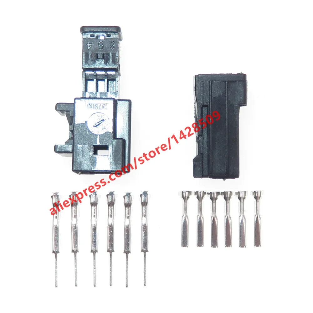 1 Set 6 Pin High Quality Auto Unsealed Socket With Terminal 98298-0001 1379118-1 0.6 Series Miniature Car Connector