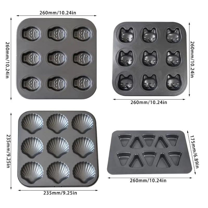 Carbon Steel Animal Mold Baking Pan For Even Heat Distribution Easy Cleaning Bakeware For Pastries Cookie D2RD